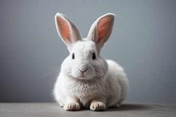 white rabbit isolated on white