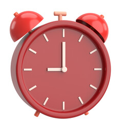3D alarm clock. 3D illustration.