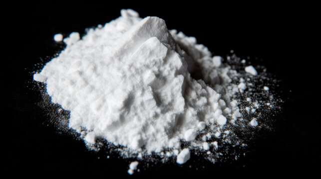 Illicit synthetic drug isolated on black background