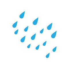 Rain droplets simple vector