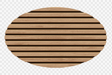 Wooden slats for advertising banners. Billboard mockup isolated on transparent background. Stock vector illustration