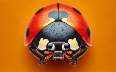 Fototapeta premium Close-up image of a ladybug. Insect. Details clearly visible. Beetle.