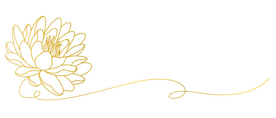 Lotus flower line art style vesak day vector with transparent background eps