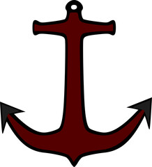 Vector of Anchor on white background