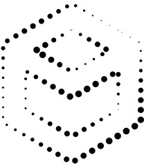 Geometric shapes dots line. Element for design