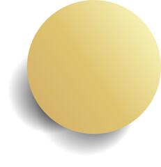 Gold paper circle and shadow