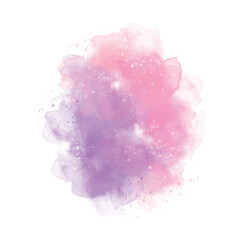 Fototapeta premium Pink stain splash watercolor illustration