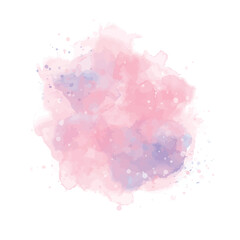 Pink stain splash watercolor illustration