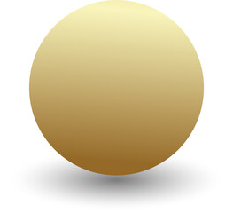 Gold paper circle and shadow