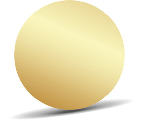 Gold paper circle and shadow