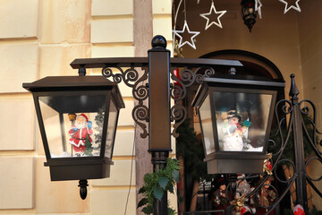 Christmas decoration of house in Mgarr, Malta