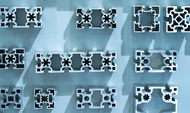 Cross sections of extruded aluminium or aluminum channels for use in manufacturing and fabrication