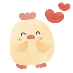 Easter Day cute chicken,carrot and cute rabbit for happy Easter day