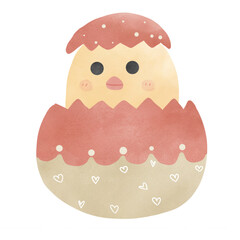 Easter Day cute chicken,carrot and cute rabbit for happy Easter day