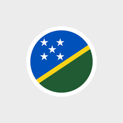Flag of Solomon Islands. Blue-green flag with a yellow stripe and stars. State symbol of the Solomon Islands.