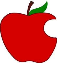 Vector of Apple on white background