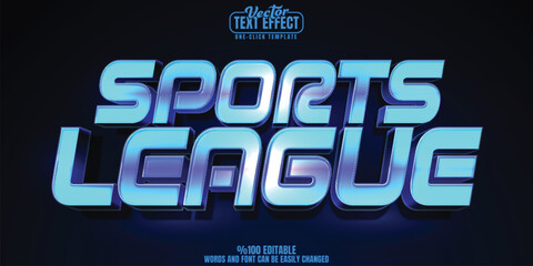 Sport editable text effect, customizable techno and blue 3D font style