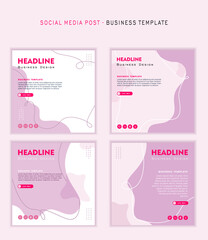 Social media post template modern design, for business digital marketing online, banner and poster