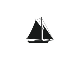 sailboat logo vector icon illustration, logo template