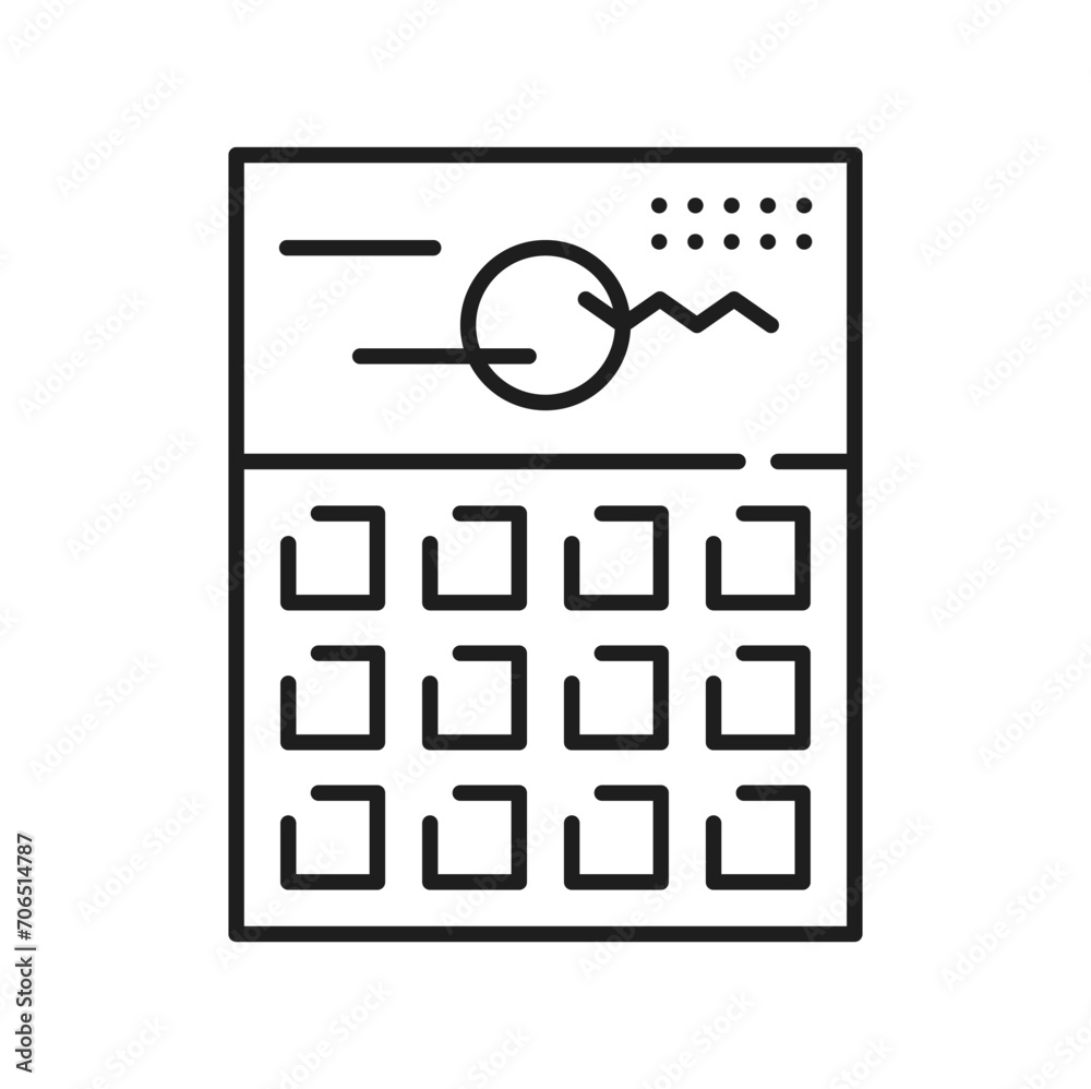 Poster Month or year calendar isolated outline icon. Vector agenda with appointments pictogram, web scheduler planner organizer simple design element