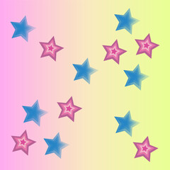 Obraz premium beautiful flower design with gradient color, colorful star design, beautiful gradient flower design with black background, 