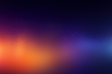 Fototapeta na wymiar Indigo orange violet glow blurred abstract gradient on dark grainy background