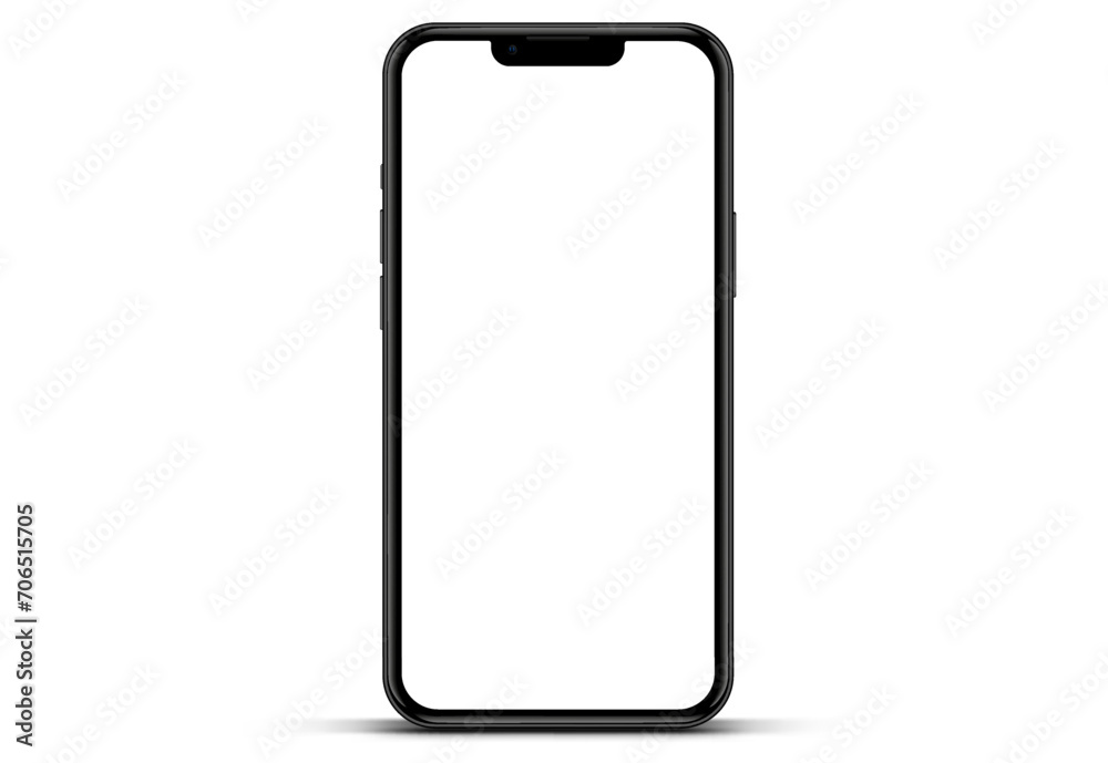 Poster 3d high quality vector smartphone mockups. Ultra realistic mobile device UI UX mockup for presentation template. Cellphone frame with blank screen isolated templates. 3d isometric illustration.