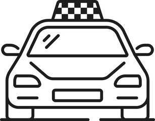 Transport for hotel service, abstract taxi vehicle template. Vector cab car for passengers, delivery to location automobile