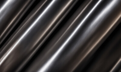 Fototapeta premium Polished metal tubes texture closeup