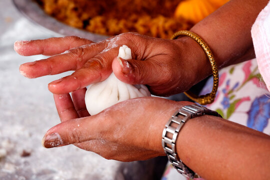 Ukadiche modak - made from rice flour and coconut jaggery filling, modak indian festival recipes make on ganesh chaturthi, utsav.