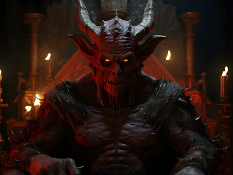 The Biblical Devil Himself AI Artwork