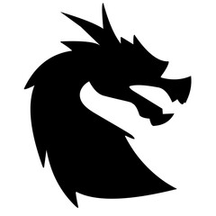 dragon head silhouette icon