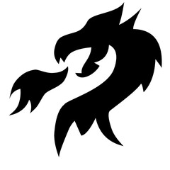 dragon head silhouette icon