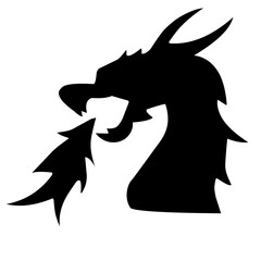 dragon head silhouette icon
