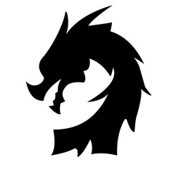 dragon head silhouette icon