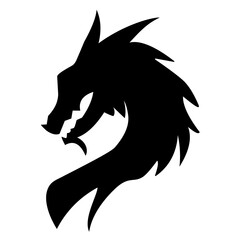 dragon head silhouette icon