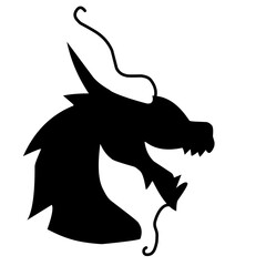 dragon head silhouette icon