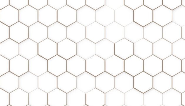 Seamless pattern of the hexagonal netting. vector illustration with honey hexagon cells
