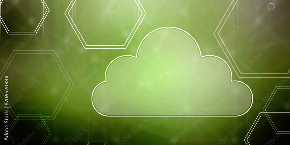 Poster cloud computing concept background, cyber security, future technology, digital data network connecti