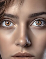 Obraz premium woman face, scared eyes wide open