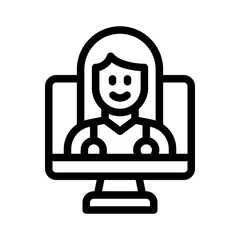 online doctor line icon