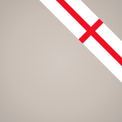 Corner ribbon flag of England, Milan, Genoa...