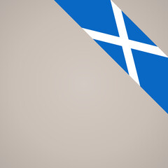 Corner ribbon flag of Scotland