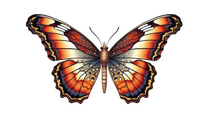 colorful butterfly illustration flying in the wild beautiful butterfly