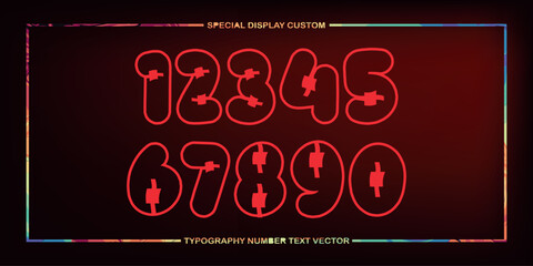 assorted digital custom vector numbers. minimum. Color gradation. Dark. Banner Network. 3d effect. Design. futuristic. Paper cut or effect. Luxury. Premium. 184