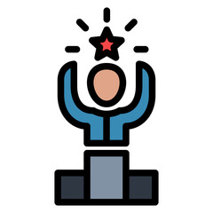 Motivation Outline Color Icon