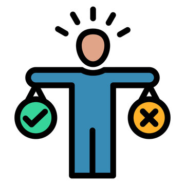 Decition Outline Color Icon