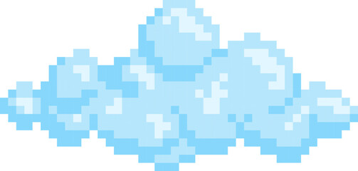 blue sky cloud bubble pixel design for decoration wheather forcast pixel design - obrazy, fototapety, plakaty