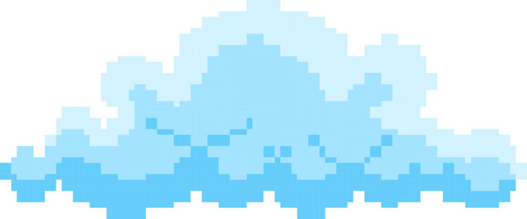Fototapeta na wymiar blue sky cloud bubble pixel design for decoration wheather forcast pixel design