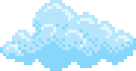 blue sky cloud bubble pixel design for decoration wheather forcast pixel design